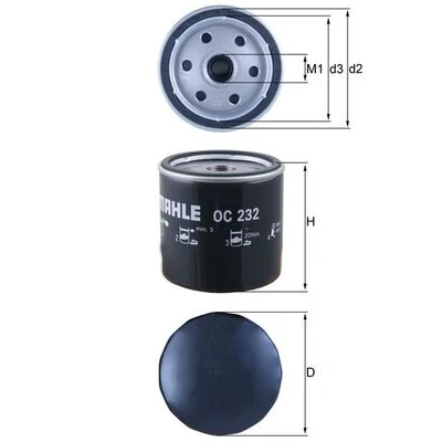 Afbeelding van Mahle Original Oliefilter OC 232