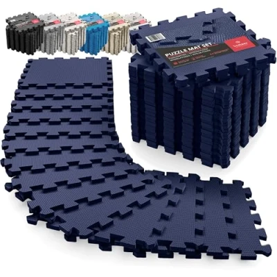 Afbeelding van Beschermende Vloermatten Zachte Foam Tegels in Elkaar Grijpende Schuimmatten 18 Stuks EVA Schuim Puzzelmatten Vloermat Bescherming, Puzzel Sportmatten Set Vloerbeschermingsmatten Beschermmat Sport