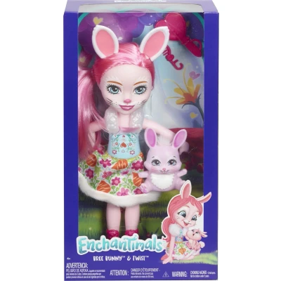 Afbeelding van Enchantimals Tienerpop Bree Bunny &amp; Twist Meisjes Roze 7 delig
