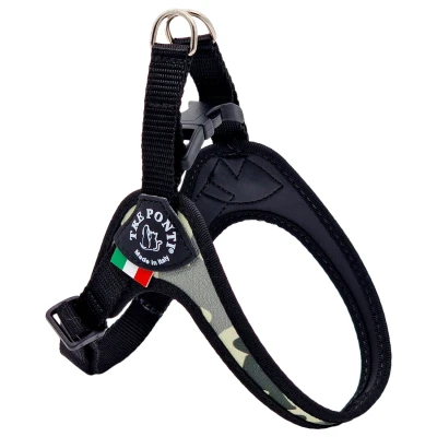 Afbeelding van Tre Ponti Fibbia Verstelbaar Tuig Grijs&amp;Camouflage Hondenharnas 56 70 cm Tot 14 Kg