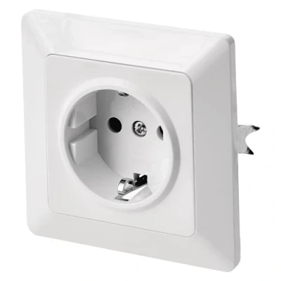 Afbeelding van Schuko stopcontact met randaarde IP20 16A, stopcontactserie EMOS