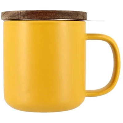 Afbeelding van OGO living Juliet Theetas inzet+acacia 0,3l geel Hout