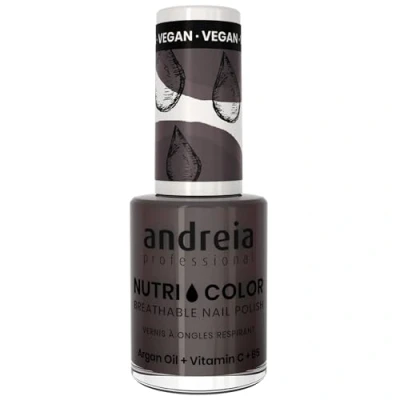 Afbeelding van Andreia Professional NutriColor Ademend Vegan Nagellak Kleur NC25 Donkergrijs 10,5 ml