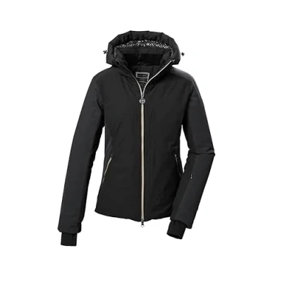 Afbeelding van killtec dames SKI jack/functioneel jack met afritsbare capuchon en sneeuwvanger KSW 104 WMN JCKT, schwarz, 38, 42041 000