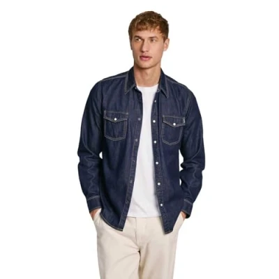 Afbeelding van Pepe Jeans Regular Overhemd, Heren, Maat: XL, Denim