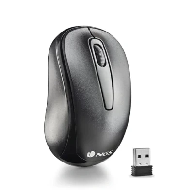 Afbeelding van NGS EASY GAMMA draadloze optische muis van 2,4 GHz met nano ontvanger, 1200 DPI, USB aansluiting, 2 knoppen en een scrollwiel