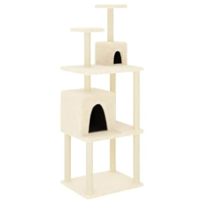 Afbeelding van Kattenmeubel met sisal krabpalen 167 cm crmekleurig