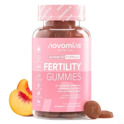 Afbeelding van Vruchtbaarheidsgummies Vruchtbaarheidssupplementen voor vrouwen die proberen zwanger te worden 25 essentiële vitamines en mineralen veganistisch glutenvrij Novomins