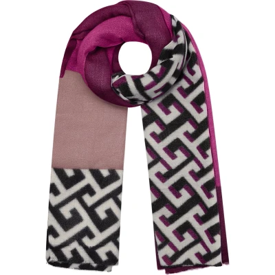 Afbeelding van Yehwang Wintersjaal met print Fuchsia