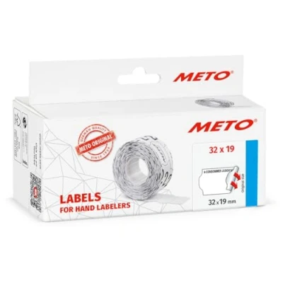 Afbeelding van Meto Prijskaartje etiketten voordruk « A consommer jusqu&#039;au » (32x19 mm, 2 regelig, 5.000 prijsetiketten, wit, permanent