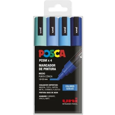 Afbeelding van Markeerset POSCA PC 5M Blauw Multicolour