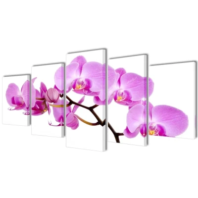 Afbeelding van Canvas muurdruk set orchidee 200 x 100 cm