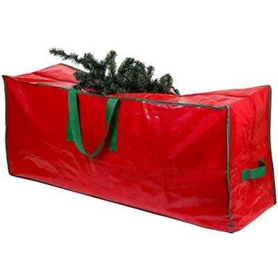 Afbeelding van Kerstboom opbergtas bewaart tot 9 voet gedemonteerde kunstmatige kerstboom, duurzaam waterdicht materiaal opbergdoos met ritssluiting en handgrepen