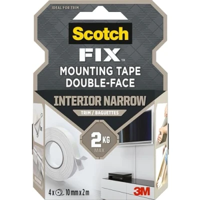Afbeelding van Scotch Mounting tape Fix montageband voor sierlijsten 914140 1020SBT P, 10 mm x 2 m, 4 rollen/verpakking, meerkleurig