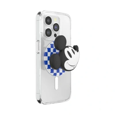 Afbeelding van PopSockets Ronde telefoongreep compatibel met MagSafe, inclusief adapterring, telefoonhouder, draadloos opladen Classic Mickey