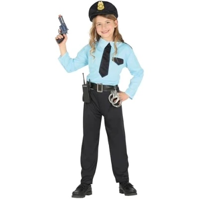 Afbeelding van Fiestas Guirca Kinderkostuum Politie agent(e) 5 6 jaar