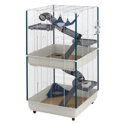 Afbeelding van Ferplast Frettenkooi Tower Dierenverblijf 75x80x161 cm Grijs Wit