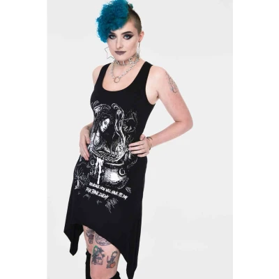 Afbeelding van Jawbreaker Modern witch with back ties Korte jurk L Zwart