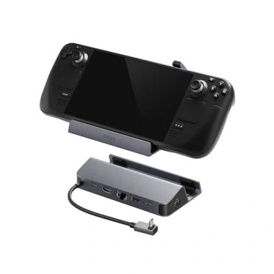 Afbeelding van Anker Oplaadstation voor Steam Deck/ROG Ally, 6 in 1 laadstation, USB C hub met HDMI 4K @60Hz, Ethernet Gbps, 2 A poorten en poort, 100 W snel opladen nog veel meer.
