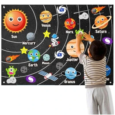 Afbeelding van Zonnestelsel voor kinderen of planeten kinderen, educatief speelgoed om astronaut te worden, Montessori speelgoed, 3, 4, 5, 6, 7, 8 jaar, cadeaus jongens, meisjes,