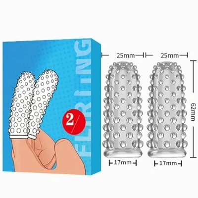 Afbeelding van Vinger sleeve Siliconen 2 pack NR6