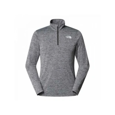 Afbeelding van The North Face Rager 1/4 ZIP TEE Longsleeve, Heren, Maat: Small, Black/light heather