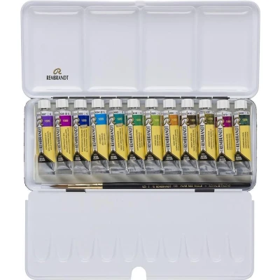 Afbeelding van Rembrandt water colour box 12 10mL tubes granulating