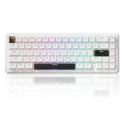 Afbeelding van ATTACK SHARK X65 HE Magneetschakelaar, Rapid Trigger toetsenbord, 65% bedraad gamingtoetsenbord met 8000 Hz pollsnelheid, 0,01 mm RT nauwkeurigheid, instelbare bediening, PBT toetsdoppen, QMK driver,