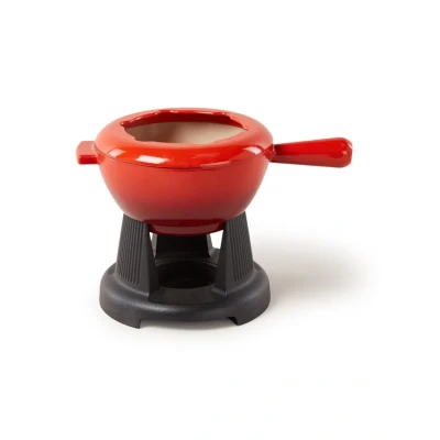 Afbeelding van Fondueset Le Creuset Bourguignonne en Savoyarde Kersenrood Gietijzeren Handgreep