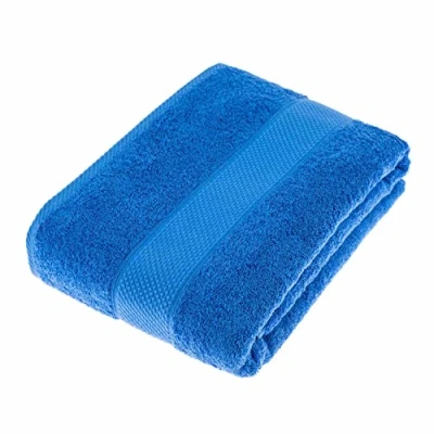 Afbeelding van HOMESCAPES Blauw Turks Katoenen Badlaken Super Zachte Dikke &amp; Absorberende 500 GSM Handdoek Zwaar Gewicht voor Dagelijkse Luxe