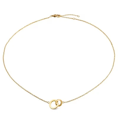 Afbeelding van Boccia 08033 03 Ketting Cirkels titanium goudkleurig 46 50 cm