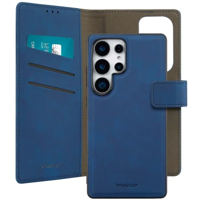 Afbeelding van Samsung Galaxy S25 Ultra Hoesje Kunstleder imoshion Bookcase/2 in 1 Case Blauw Telefoonhoesje