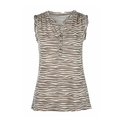 Afbeelding van Lascana Ruchetop met ruchedetails en knopen in hoorn look
