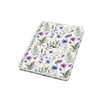 Afbeelding van 2x Notitieboek Jolie A5 spir. MISTY MEADOWS punt gelijnd 120pag 100gr