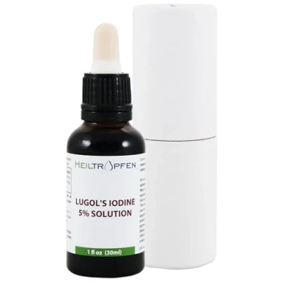 Afbeelding van Lugols jodiumoplossing 1 Oz. 30 ml 15% vloeibare formulering Gemaakt met 5 procent jodium en 10% kaliumjodide oplossing Heiltropfen®