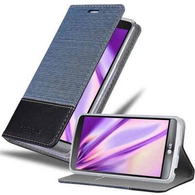 Afbeelding van Cadorabo Hoesje geschikt voor LG G3 STYLUS in DONKERBLAUW ZWART Beschermhoes met magnetische sluiting, standfunctie en kaartvakje Book Case Cover Etui