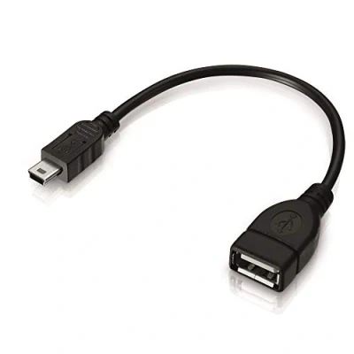 Afbeelding van adaptare 41008B USB OTG adapterkabel mini stekker bus type A voor autoradio, navigatie