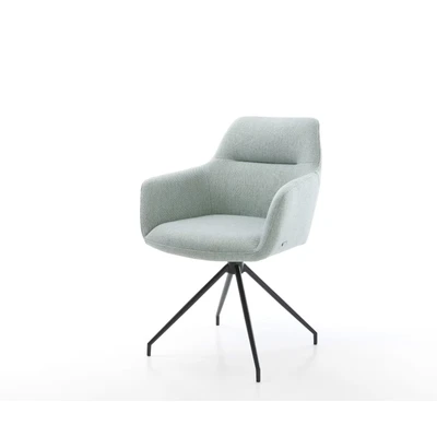 Afbeelding van Draaistoel Pejo Flex kruisframe conisch zwart stripes mint 180 draaibaar