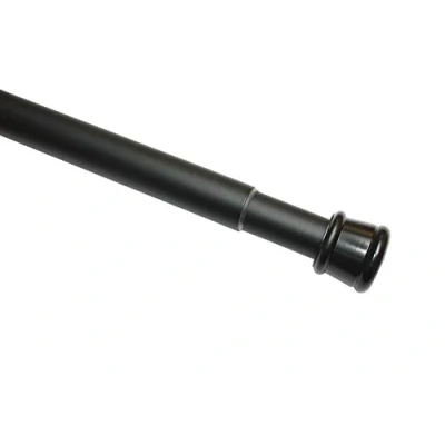 Afbeelding van GARDINIA Spanstang, gordijnroede, metalen stang, uitschuifbaar, montage zonder schroeven en boren, diameter: 23/26 mm, lengte: 130 220 cm, mat zwart, staal
