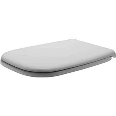 Afbeelding van Duravit WC bril D Code met deksel, hoogwaardige toiletbril roestvrijstalen scharnieren zonder sluitmechanisme, wit, art.nr. 0067310000