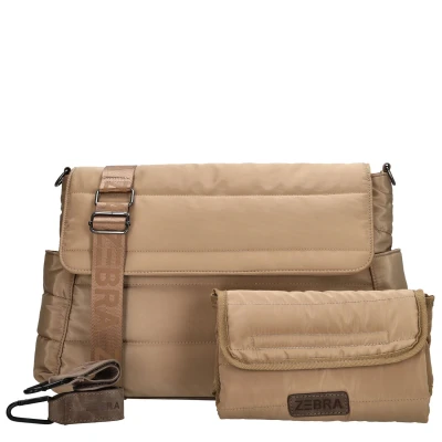 Afbeelding van Zebra Trends Elske Luiertas Schoudertas Verzorgingstas Baby Kinderwagentas Taupe
