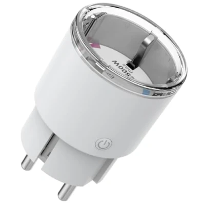Afbeelding van Intelligent mini stopcontact, smart stopcontact met timerfunctie en app bediening, energiebewaking, wifi spraakbesturing Alexa/Google Home, TÜV certificering, 10 A, 2500 W