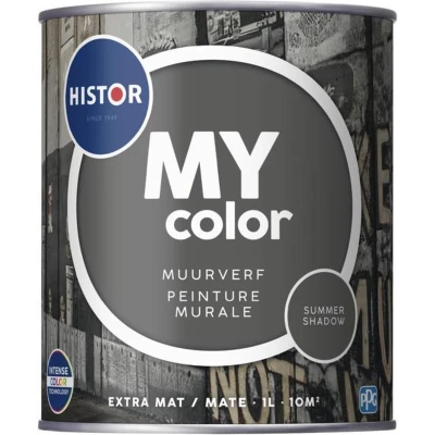 Afbeelding van histor my color muurverf extra mat summer shadow 1 ltr