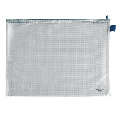 Afbeelding van VELOFLEX 2703000 zak met ritssluiting A3 documententas PVC versterkt transparant, Helder, DIN