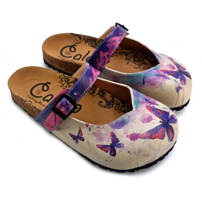 Afbeelding van GOBY Clogs met Butterfly Ontwerp Handgemaakt Hoge Kwaliteit Maat 35