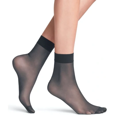 Afbeelding van FALKE Seidenglatt 15 DEN dames sokjes antraciet grijs (graphite) Maat: 35 38