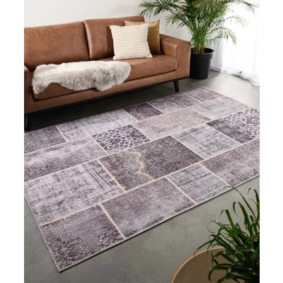 Afbeelding van Patchwork Tapijt/Vloerkleed Fade Heritage Taupe 152x230 Cm