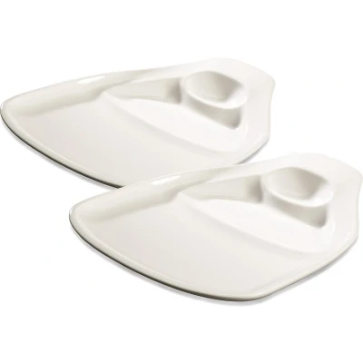 Afbeelding van Villeroy &amp; Boch BBQ Passion steakbord L 30 cm in set van 2 Gebroken wit