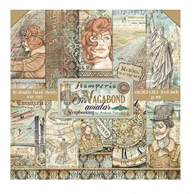 Afbeelding van Stamperia Mini Scrapbooking Sir Vagabond Aviator