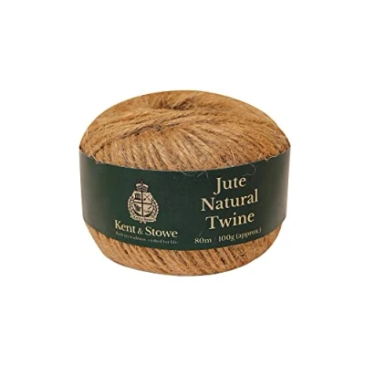 Afbeelding van Kent &amp; Stowe jute touw 80m/100g in natuurlijk, 3 laags tuingereedschap geschikt voor gebruik huis, tuin, volkstuin of de bloemisterij, het hele jaar door gemaakt van